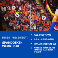 Spandoekwedstrijd Heren 1 op 5 maart Nieuws afbeelding
